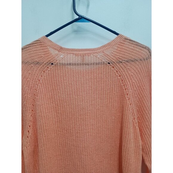 Eileen Fisher Womens Linen Sweater Small Peach Quite Luxury Timeless Minimalist - Picture 8 of 8